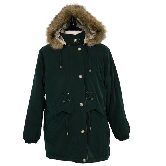 Braetan Outerwear Men’s Hooded Parka Jacket Coat Size Large Green